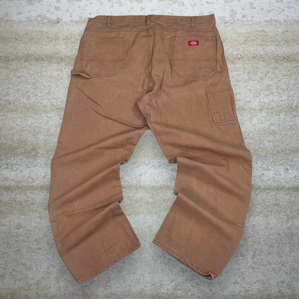 Vintage 90s Dickies Carpenter Pants 44x32 Baggy Camel Tan Canvas Dungarees